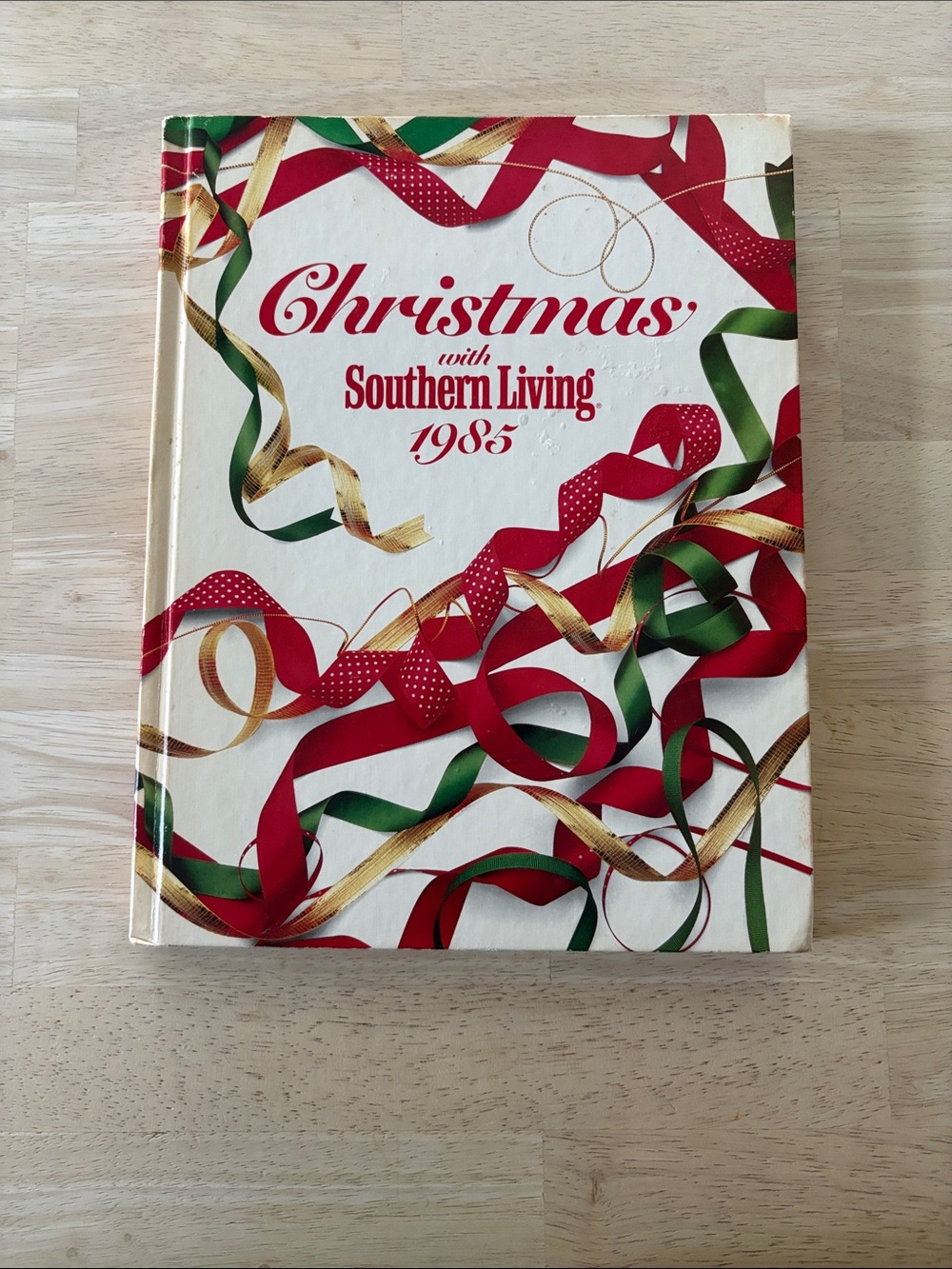 Southern Living Holiday Book with Red, Green, Gold Ribbon Cover